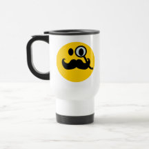 MustaschmonocleSmiley Kaffe Mugg