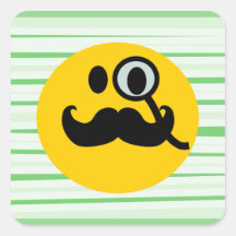 MustaschmonocleSmiley Klistermärken