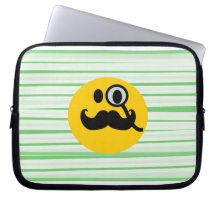 MustaschmonocleSmiley Laptopskydd Fodral