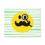 MustaschmonocleSmiley Sträckta Canvas Tryck