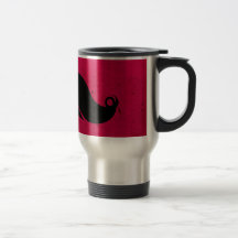MustaschMoustache på Grungebakgrund Kaffe Mugg