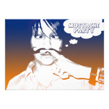 mustaschparty: komiska staches kort för inbjudningar