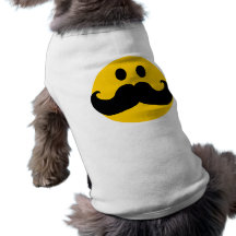 MustaschSmiley (anpassadebakgrundsfärg) Hund T-shirts