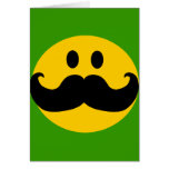 MustaschSmiley (anpassadebakgrundsfärg) Kort