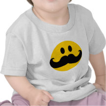 MustaschSmiley (anpassadebakgrundsfärg) Tshirts