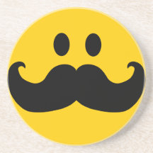 MustaschSmiley Glasunderlägg