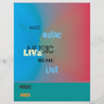Mycket färgglatt > musikreklamblad custom flyer