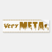 Mycket metall (guld) bildekal