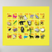 Mycket mycket gulliga djura alfabet posters