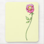 Mycket små Long Stemmed rosa Mousepad Mus Matta