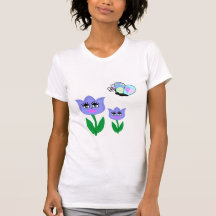 Mz-tulpan med den lyckliga fjärilsskjortan tee shirts