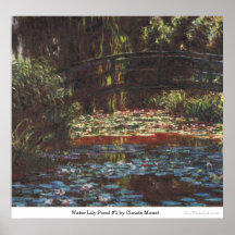 Näckrosdamm #1 vid Claude Monet Print