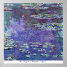 Näckrosdamm #3 vid Claude Monet Print