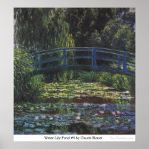 Näckrosdamm #6 vid Claude Monet Posters