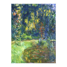 Näckrosdamm på Giverny, vid Claude Monet Kanvastryck