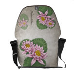 Näckrosen blommar anpassade messenger bag