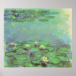 Näckrosor av Monet, vintageblommigtImpressionism Affischer
