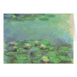 Näckrosor av Monet, vintageblommigtImpressionism Hälsnings Kort