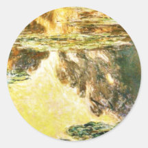 Näckrosor Claude Monet Rund Klistermärke