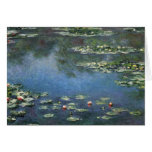 Näckrosor Monet, vintageImpressionismblommor Hälsningskort