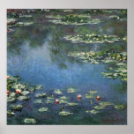 Näckrosor Monet, vintageImpressionismblommor Print