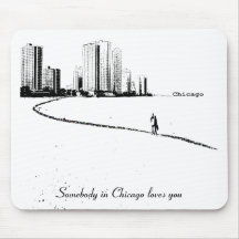 Någon i Chicago älskar dig Mousepad Musmattor