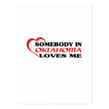 Någon i Oklahoma älskar mig skjortor Vykort