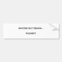Någon men Obama!! Bildekal
