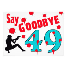 Något att säga Goodbye till 50th födelsedagfirande Anpassningsbara Inbjudningskort