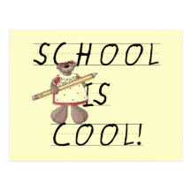 Nallen School är kalla Tshirts och gåvor Vykort