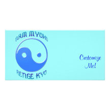 "Nam Myoho Renge Kyo" Yin & Yang buddism Anpassingsbara Fotokort