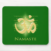 Namaste - jag bugar till dig (i grönt) mus matta