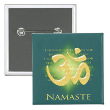 Namaste - jag bugar till dig (i grönt) nål