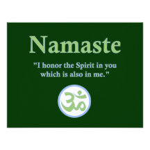 Namaste - med citationstecken och Om-symbol Personliga Tillkännagivande