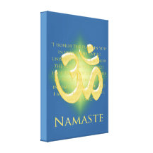 Namaste med Om-symbol Sträckt Canvastryck