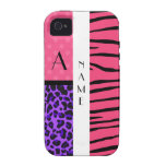 Namn- och monogramrosazebra ränder