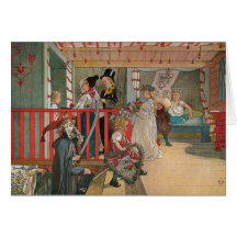 "Namnsdagen" vid det Carl Larsson konsttrycket Kort