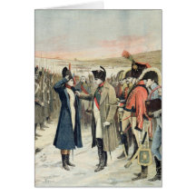 Napoleon Bonaparte som framlägger det kvinnligt Kort
