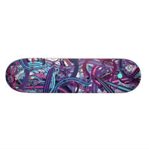 när du virvlar runt abstrakt görar randig slumpmäs anpassningsbara skateboard