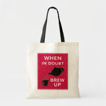 När i tvivel~-brygd upp tote bags
