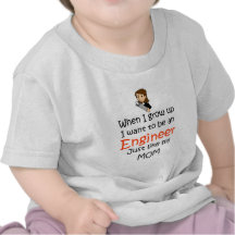 När jag växer upp ingenjören tshirts