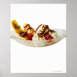 Närbild av en banansplittring posters