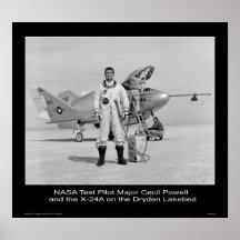 NASA testar pilot- ha som huvudämne Cecil Powell Affisch
