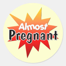 Nästan gravid klistermärken