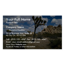 Nationalpark för Joshua träd, Kalifornien, USA Visitkort Mall