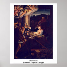 Nativityen av Antonio Allegri Da Correggio Affischer
