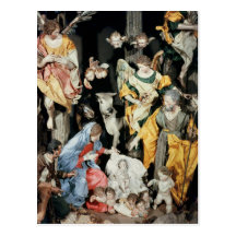 Nativityen som göras i Naples Vykort