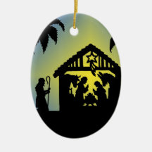 NativitySilhouetteglädje till världen Julgransdekoration