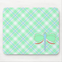 Nätt Cyan och rosa slända Mousepad Musmattor