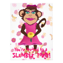 Nätt inbjudningar för apaslummerparty